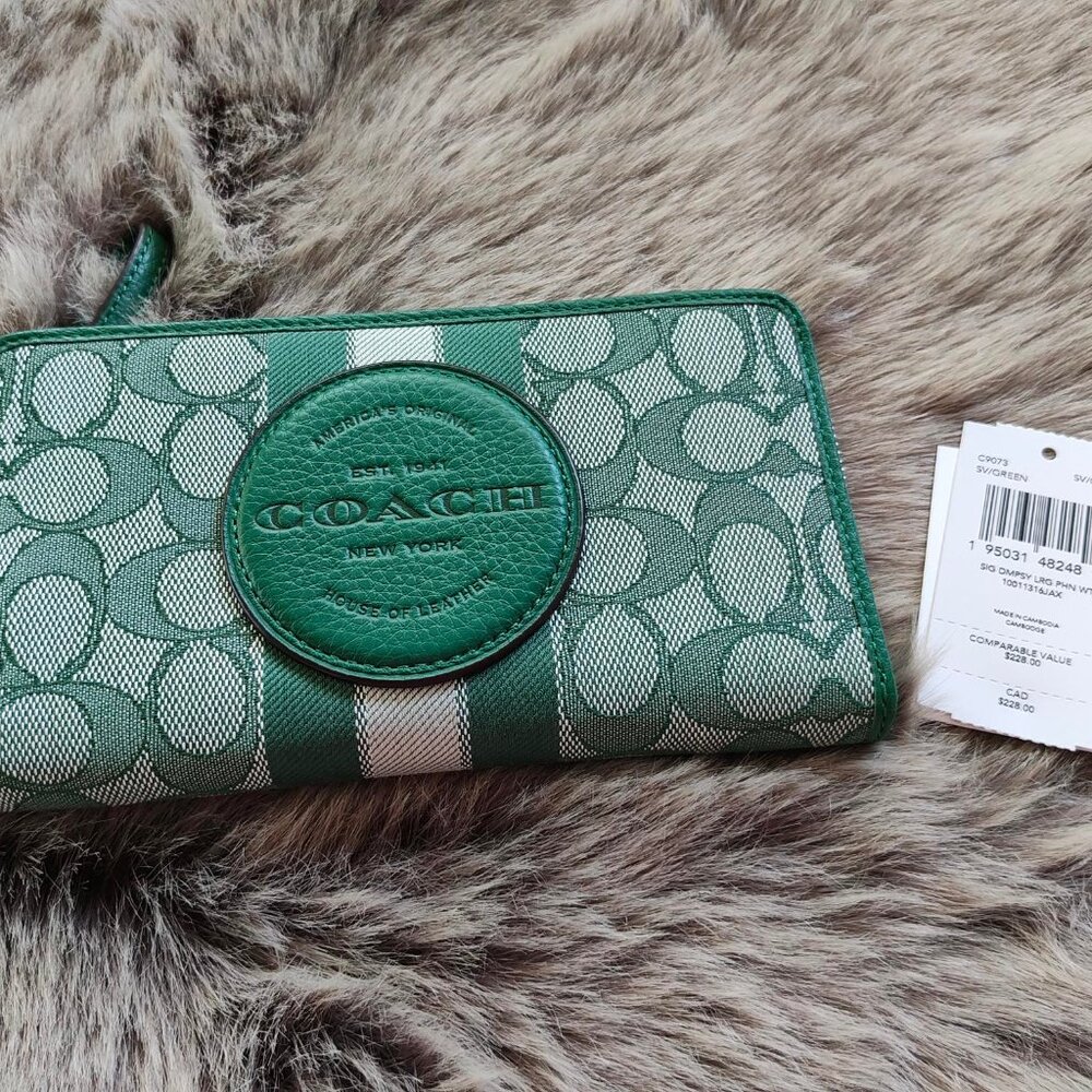 COACH Dempsey Phone Wallet Green